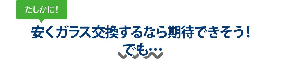 たしかに！ 安くガラス交換するならドゥオートケアさんは期待できそう！でも…