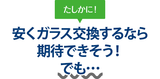 たしかに！ 安くガラス交換するならドゥオートケアさんは期待できそう！でも…